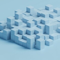 Light Blue Geometric Pattern