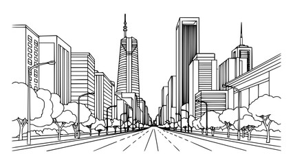 Line Art of Avenida Paulista, São Paulo
