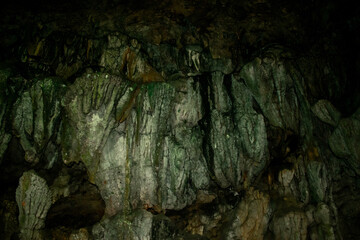 stone sculptures in cave
