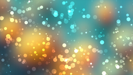 Colorful glitter bubbles particles moving upwards futuristic abstract background
