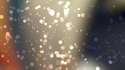 Colorful glitter bubbles particles moving upwards futuristic abstract background