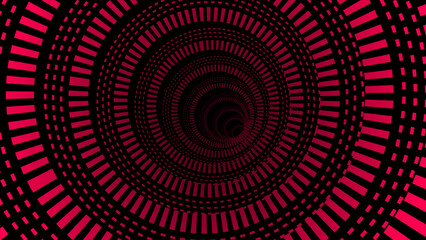 hi-tech digital Magenta red tunnel background, futuristic tunnel background