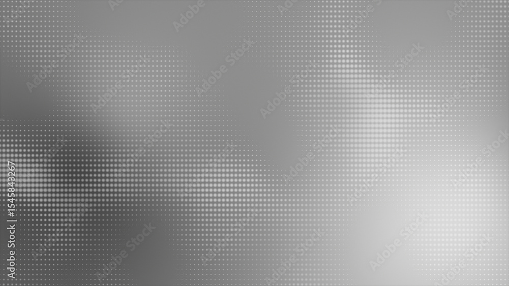Poster simple and elegant white and black gradient abstract circular dots background, clean and bright back