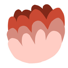 Layered Pink red Petal Flower Clipart