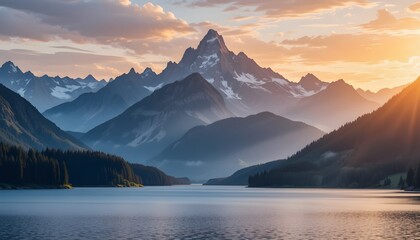 Original name(s): Beautiful summer dawn over the Zugspitze mountain range on Eibsee Lake. A bright outdoor landscape in Bavaria, Germany, Europe's German Alps. background of the idea of the beauty of 
