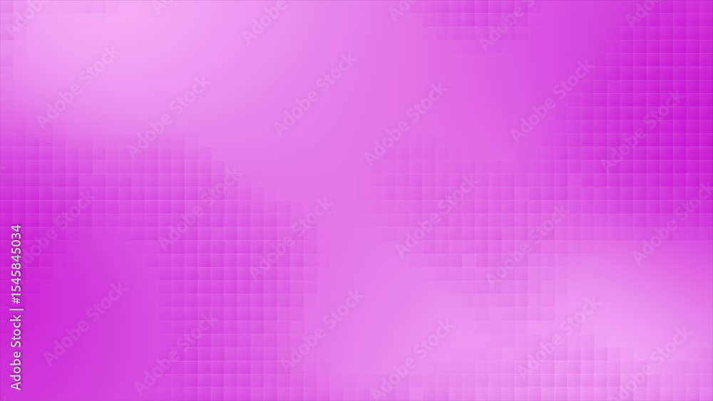 Poster pink color hi-tech circular dots appearing and disappearing over futuristic looped geometrical backg