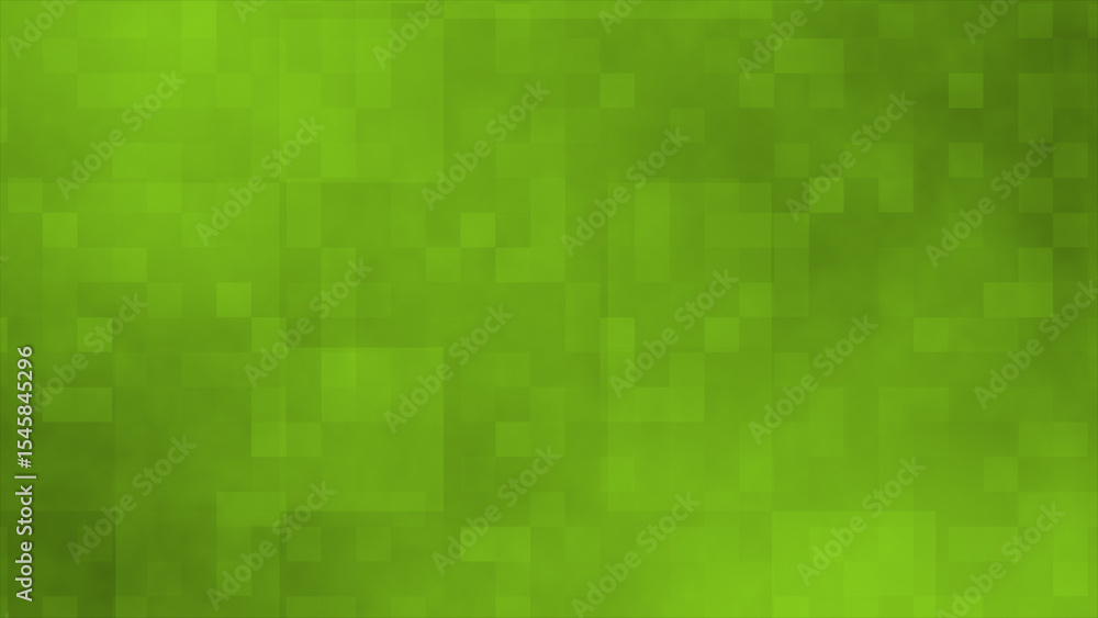 Poster lime green color slow motion hi-tech geometrical background, box pattern looped futuristic backgroun