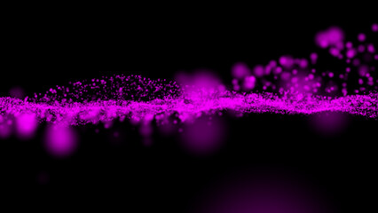 HI-tech futuristic particles stream flowing through cyber space