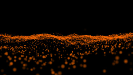 HI-tech futuristic particles stream flowing through cyber space