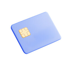 3D credit card  isolated on white background