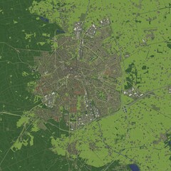 3D illustration of city and urban in Apeldoorn Netherlands