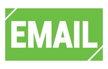EMAIL text written on green stamp sign.