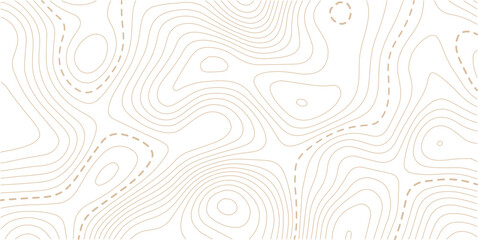 Topographic map background geographic line map with elevation assignments. Modern design with White background with topographic wavy pattern design.paper texture Imitation of a geographical map shades