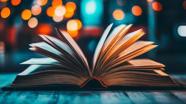 An open book showcases knowledge and adventure. Its pages invite exploration and imagination. Dive into the world of stories and ideas. Generative AI.