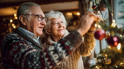 Fototapeta premium Creating Cherished Memories: The Joy of Holiday Decorating Together