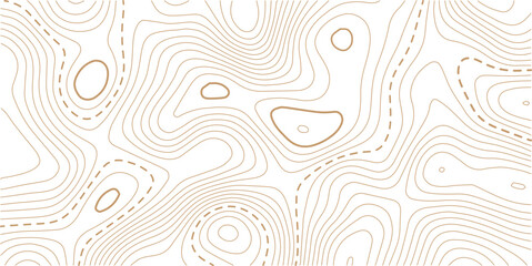 Topographic map background geographic line map with elevation assignments. Modern design with White background with topographic wavy pattern design.paper texture Imitation of a geographical map shades