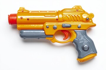 Toy Gun, Yellow and Gray Plastic Blaster