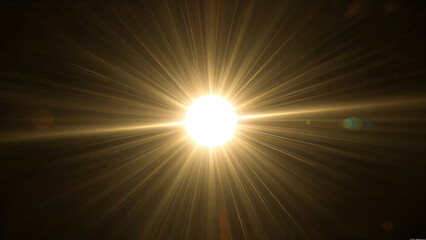 Obraz premium Bright Sunburst, Glowing Light Rays, Starburst Background