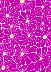 A pattern of large daisies in bright colors .Seamless pattern.