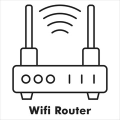 Wifi Router Outline Icon