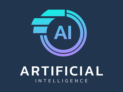 Artificial intelligence with letter ai in Network eye circle technology Analysis logo vector design concept. AI technology logotype symbol for advance technology, tech company, identity, ui, new tech.