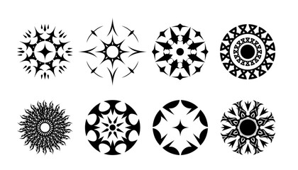 Circular Shape pattern, Random circular tattoo shape assets