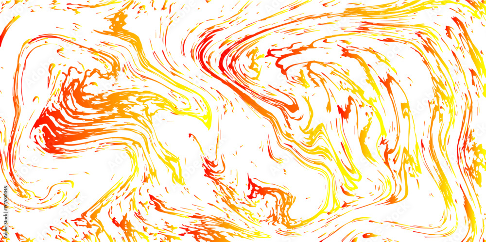 Aufkleber Abstract marbled texture background with swirling orange and yellow patterns. Fluid, organic motion with delicate wave distortions and ink with liquid or molten with dynamic, flowing appearance