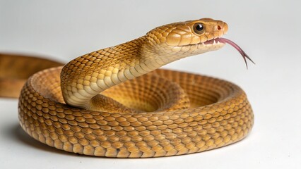 Naklejka premium Golden Lancehead on studio background