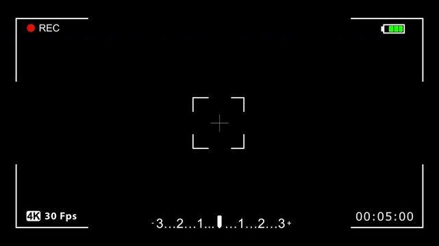  Camera recording screen overlay with alpha channel and 4K resolution, Suitable for Overlay Alpha Channel Use   Easy to Use Stock Video.