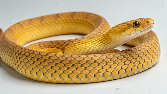 Golden Lancehead on studio background