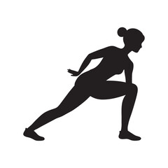 silhouette of a woman exercising