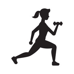 running woman silhouette