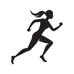 running woman vector illustration