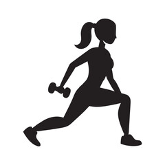 running woman silhouette