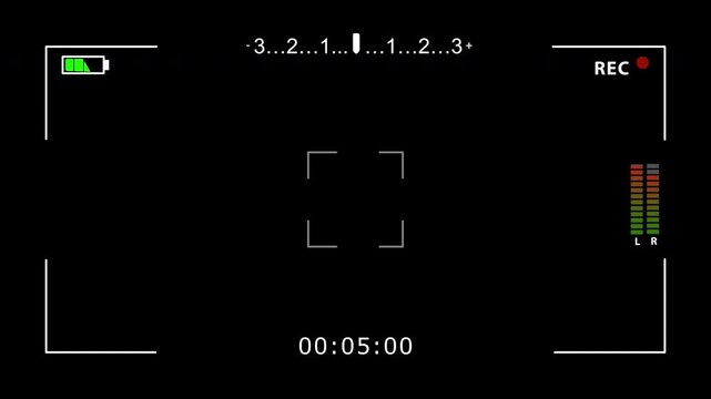 Video recording camera screen with 4K resolution. Easy simple to use footage alpha channel. Preview Screen With Function Display to Use Stock Video.
