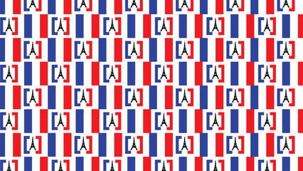 happy bastille day background pattern with a flag french, eiffel tower symbolizing patriotism and celebration