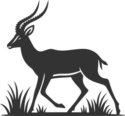 Antelope cute forest animal vector drawing silhouette illustration
