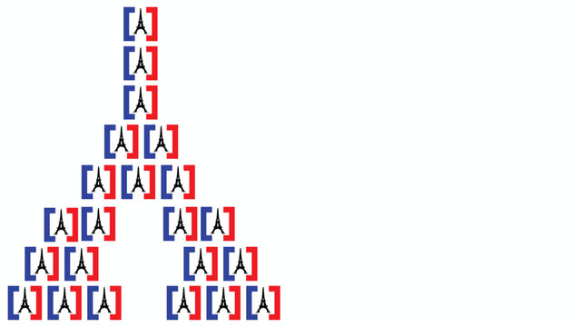 bastille day background with eiffel tower copy space area