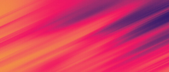 abstract diagonal motion blur gradient in vibrant pink orange purple hues with soft grain noise. music visuals, fashion branding, neon designs, retro digital art. poster header banner website