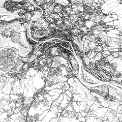 Obraz premium 3D illustration of city and urban in Liège Belgium
