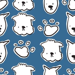 seamless pattern with funny dogs