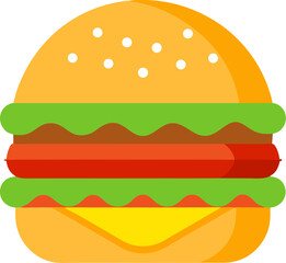 Cartoon Cheeseburger Icon