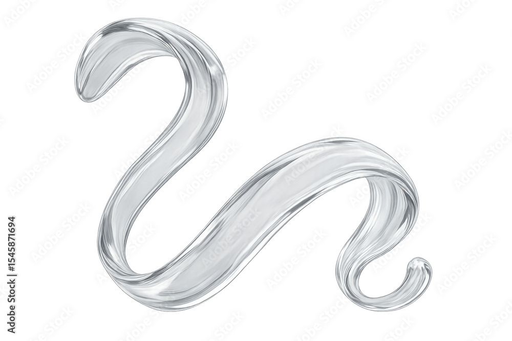 Poster transparent water wave curling dynamically, representing clean movement with pristine illumination a