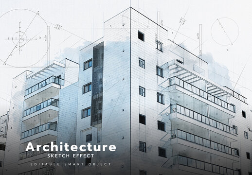 Architecture Sketch Photo Effect