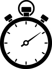 stopwatch timer stencil icon silhouette vector illustration
