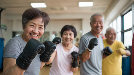 シニアの健康キックボクシング