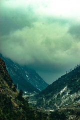 clouds over the mountains