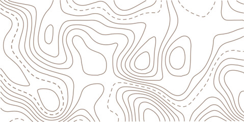 Topographic map background geographic line map with elevation assignments. Modern design with White background with topographic wavy pattern design.paper texture Imitation of a geographical map shades