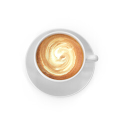 Cappuccino Coffee Cup on transparent background , png