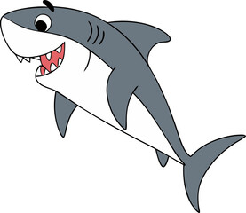 Obraz premium baby shark character illustration